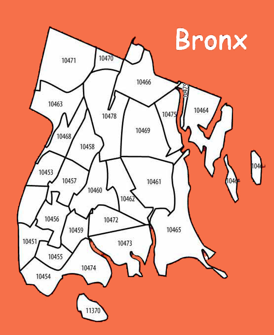 the bronx map